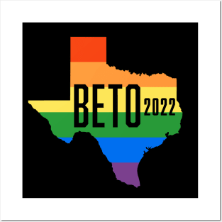 LGBTQ Beto O'Rourke For Texas 2024 | Beto Orourke 2022 Texas Governor | LGBT Gay Pride T-Shirt Posters and Art